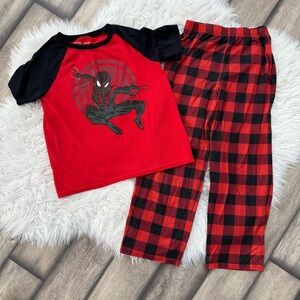 Carter's Red and Black Spider-Themed Kids Pajama Set